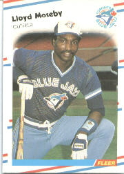 1988 Fleer Baseball Cards      119     Lloyd Moseby